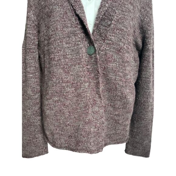 J. Jill Women’s Size Large Alpaca Wool Blend Purple Cardigan Sweater‎ - Picture 4 of 7